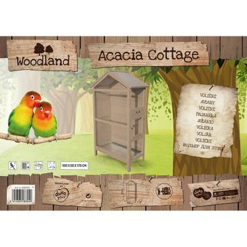 Volière Woodland Acacia Cottage – Houten Buitenvolière v, Verzenden, Nieuw, Hout, Overige typen