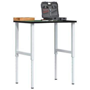 vidaXL Werkbank 80x60x(71,5-98) cm eikenhout donkerbruin, Verzenden, Nieuw