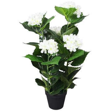 vidaXL Kunst hortensia plant met pot 60 cm wit, Huis en Inrichting, Verzenden, Nieuw