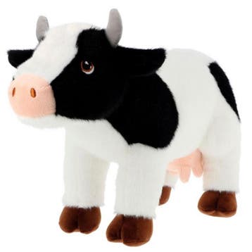 Keel Toys koe knuffel - pluche - zwart/wit - 30 cm, Verzenden, Nieuw