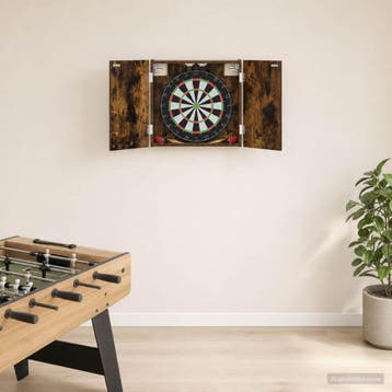 vidaXL Dartbord Kabinet Gerookt eiken 56 x 12 x 53,5 cm, Verzenden, Nieuw