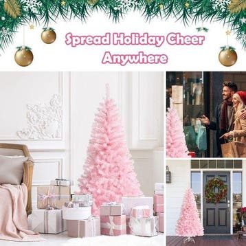 2dekans | Coast Kunstkerstboom Roze – 75 x 75 x 150 cm – Met, Ophalen of Verzenden, Zo goed als nieuw