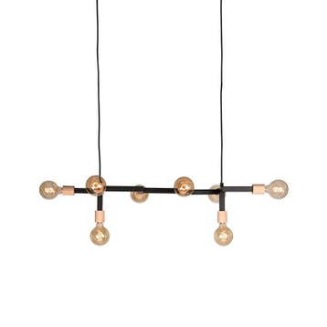 Hanglamp Loco | Zwart | Metaal | 8-Lichts LABEL51, Verzenden, Nieuw in verpakking
