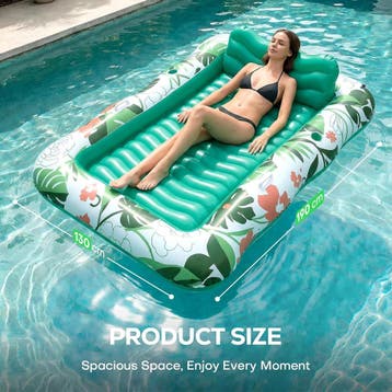 Luchtbed Zwembad - Tanning bed - 100kg - Groen - SOLAVERO, Verzenden, Zo goed als nieuw