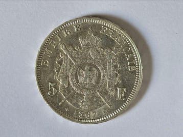 Frankrijk. Napoléon III. 5 Francs 1867-BB, Strasbourg