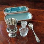 Eierhouder set - Metaal, Glas