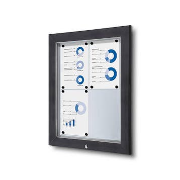 Informatiekast Buiten Whiteboard 4x A4 Antracietgrijs, Nieuw in verpakking