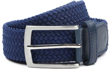 Suitable Geweven Riem Navy maat 95 Heren, Verzenden, Nieuw, Suitable, Echt leder