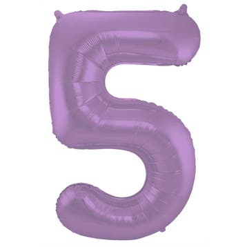 Folie Ballon cijfer 5 Metallic Paars 86 cm, Hobby en Vrije tijd, Feestartikelen, Verzenden, Nieuw, Versiering, Verjaardag