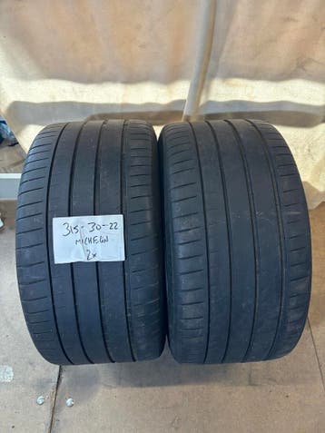 2x Michelin Pilot Sport 4S N0 - 315/30 R22 - 5,2 mm, Auto-onderdelen, Banden en Velgen, Ophalen, Gebruikt, Overige maten, Band(en)