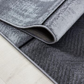 Laagpolig Vloerkleed | Plus | Tegels | Zwart | 160x230 cm, Verzenden, Nieuw