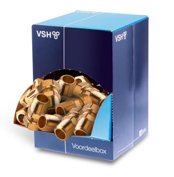 VSH puntstuk 1/2bux15mm (0889240) Voordeelbox 40 stuks, Doe-het-zelf en Verbouw, Buizen en Afvoer, Nieuw