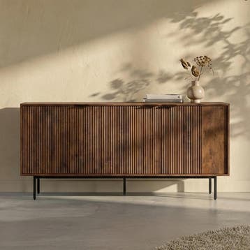 *WOONWINKEL* Houten Dressoir Met Ribbel Deuren, Huis en Inrichting, Verzenden, Nieuw