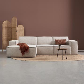 *WOONWINKEL* PEPP Interiors Play Beige Bank Met Chaise Longu, Verzenden, Nieuw