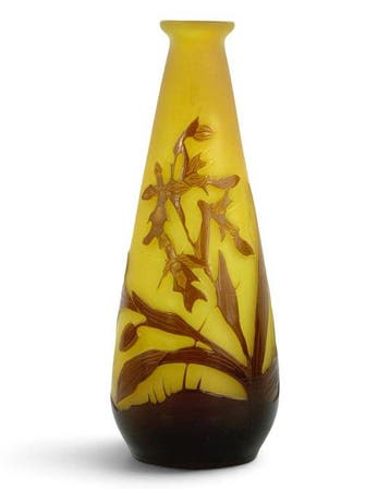 Emile Gallé - Vaas - Glas - Origineel - Bloemendecoratie