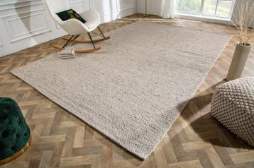 Tapijt van wol, 350x240 cm, zilvergrijs - 41718, Ophalen of Verzenden, Nieuw