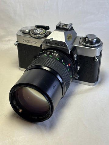 Minolta XD 7 met MD Tele Rokkor 2.8/135 mm lens Single lens, Nieuw