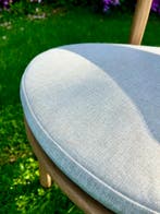 Tuinstoel | Massief teakhout | Incl. kussen | Stapelbaar |, Tuin en Terras, Ophalen of Verzenden, Nieuw, Teakhout, Stapelbaar