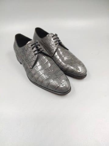 Dami-Crocodile-42,5- Grey Derby - Veterschoenen - Maat: EU, Nieuw