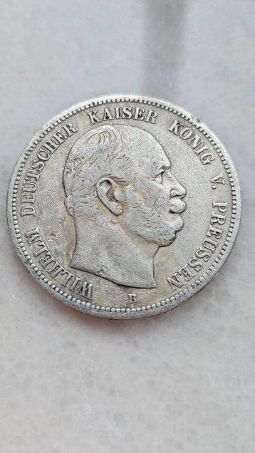 Duitsland, keizerrijk 5 Mark 1876 Prussia (Zonder, Postzegels en Munten