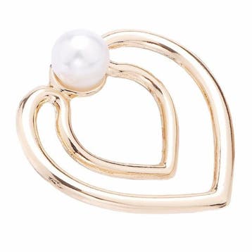Fako Bijoux - Sjaalklem - Hart Met Parel - 40x40mm -, Verzenden, Nieuw