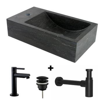 Fontein hardsteen Saniflex recto links Black edition, Verzenden, Nieuw