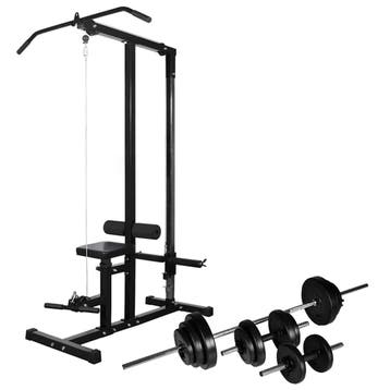 vidaXL Krachttoren met halterset 30,5 kg, Verzenden, Nieuw