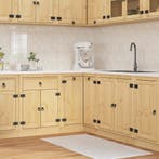 vidaXL Kast SKI HoningBruin 80 x 80 x 81 cm Massief, Verzenden, Nieuw, Bruin