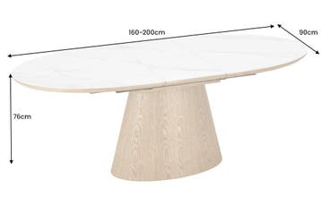UNIEKE eettafel van 160-200 cm, uitschuifbaar, gemaakt van, Ophalen of Verzenden, Nieuw