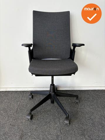 Ahrend 2020 - refurbished - hoge rug - Antracietgrijs gemêl, Werkplek, Ophalen of Verzenden, Gebruikt, Stoel