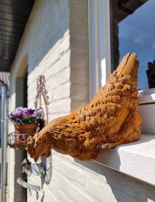 Beeldje - Chicken - IJzer, Antiek en Kunst, Kunst | Designobjecten