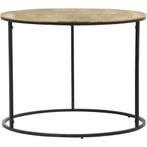 Bijzettafel - Livion Pado - Rond - 60cm - Zwart/Goud -, Ophalen of Verzenden, Nieuw, Overige materialen