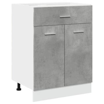 Badkamermeubel 60cm | Bewerkt hout | Laatste Stuk!, Gebruikt, Minder dan 100 cm, Grijs, 25 tot 50 cm