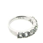 Tirisi witgouden ringen set met aquamarijn en diamanten;..., Sieraden, Tassen en Uiterlijk, Gebruikt, Overige kleuren, Ophalen of Verzenden