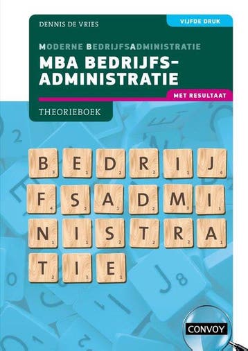 9789463173773 MBA Bedrijfsadministratie met resultaat, Boeken, Verzenden, Nieuw, D. de Vries