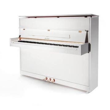 Petrof P 118 S1 PWH messing piano, Nieuw, Wit, Piano