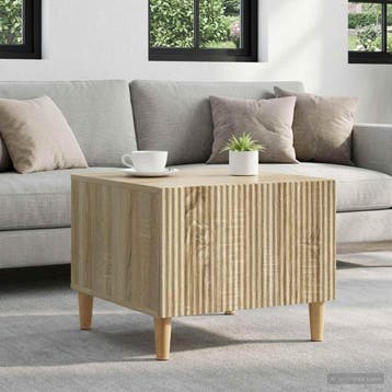 vidaXL Salontafel met lade Sonoma Eiken 49 x 50 x 40 cm, Huis en Inrichting, Verzenden, Nieuw, Overige houtsoorten, 50 tot 100 cm