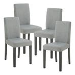 Eetkamerstoel set van 4 Hamburg eetkamerstoelen lichtgrijs e, Verzenden, Nieuw