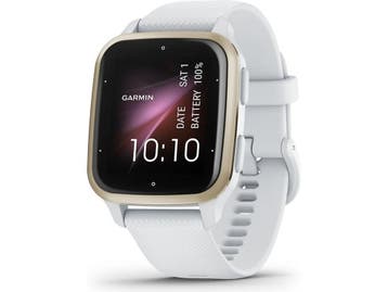 Garmin Venu Sq 2 40 mm crèmegouden aluminium rand met witte, Verzenden, Nieuw, Garmin