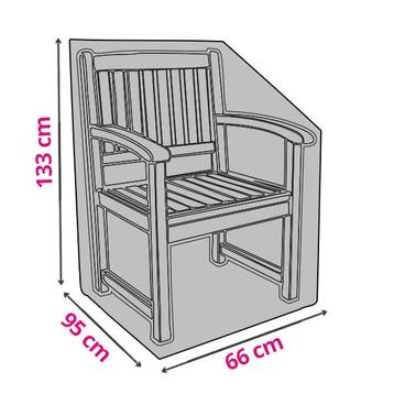 Tuinstoelhoes | Perel | 95 x 66 x 133 cm (PP, Grijs), Tuin en Terras, Tuinmeubel-accessoires, Verzenden, Nieuw