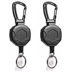 Fako Bijoux - 2x Robuuste Uittrekbare Sleutelhanger Met, Verzenden, Nieuw