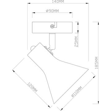 LED Plafondspot - Trion Nana - E14 Fitting - 1-lichts - Rond, Metaal of Aluminium, Nieuw, Ophalen of Verzenden, Led