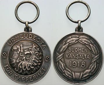 Tragbare zilver medaille Finnland Republik, seit 1918, Verzenden