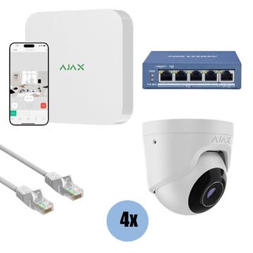 Ajax Systems Kit 4x Turret, NVR en bekabeling, Ophalen of Verzenden, Nieuw