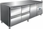 Koelwerkbank RVS met 1 deur en 4 laden | 179,5 x 70 x 89/..., Verzenden, Nieuw in verpakking