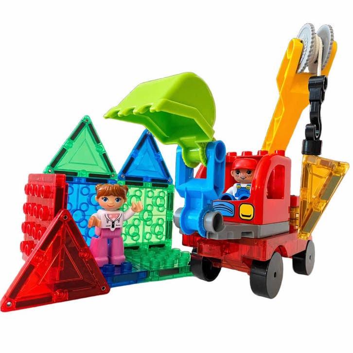Magnetisch Speelgoed – 1 Auto onderstel + 12 Magnetische, Kinderen en Baby's, Speelgoed | Bouwstenen, Nieuw, Overige merken, Ophalen of Verzenden