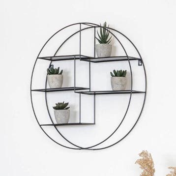 2dekans | Genk Wandplank Rond - Zwart Staal - Ø47 cm -, Ophalen of Verzenden, Zo goed als nieuw