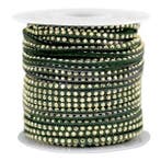 1 meter Imitatie leer 3mm met goud aluminium studs Gold-d..., Ophalen of Verzenden, Nieuw, Draad