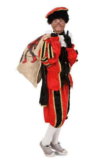 KIMU® Luxe Piet Kostuum Rood XS-S + Gratis Pietenschmink Pak, Kerstmis of Sinterklaas, Nieuw, Ophalen of Verzenden, Kleding