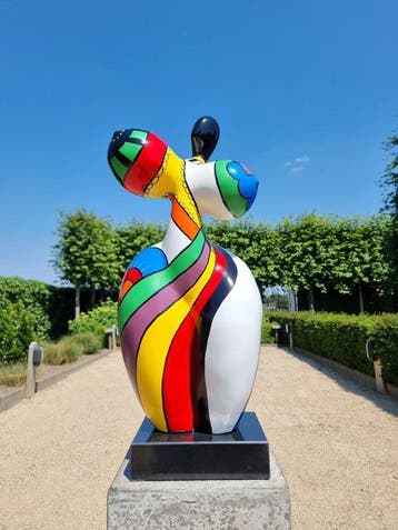Beeldje - Staande Vrouw - 60 cm - Marmer, vezelglas, Antiek en Kunst